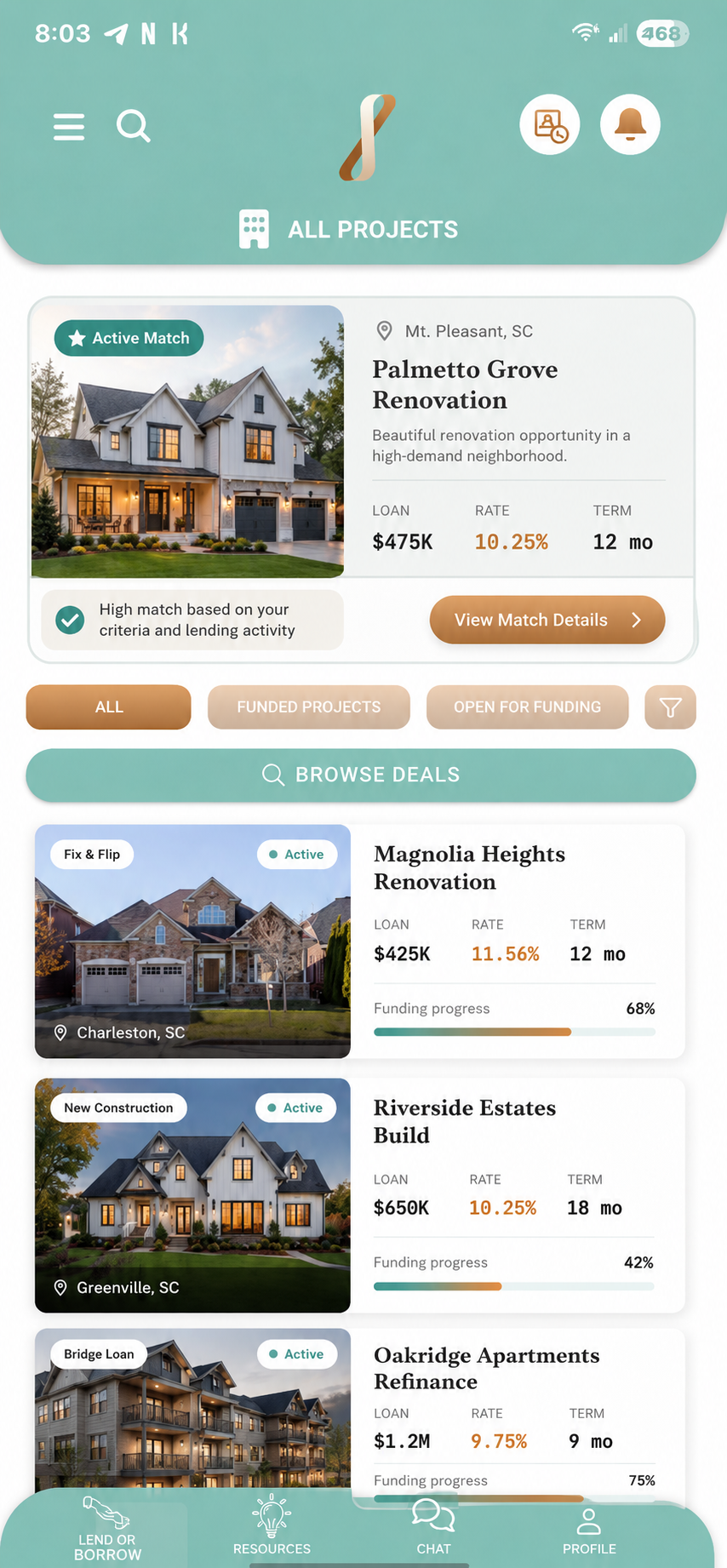 Stride Capital dashboard